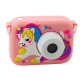 Digital Camera For Kids Unicorn Pink 48Mpx HD 1080P Saimnieki