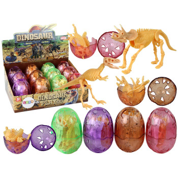 Atveramas dinozauru olas ar dinozauru figūriņām, 16 cm