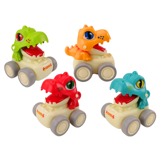 Dinosaur Riding Car With Drive Car For The Youngest MIX Rotaļlietu automašīnas