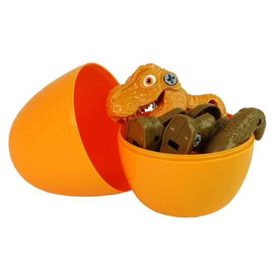 Oranžs dinozaura ola ar armatūru dinosaura. Dinozauri