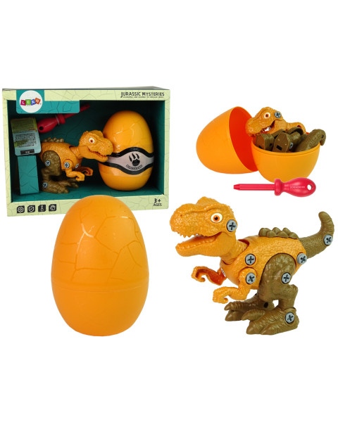 Oranžs dinozaura ola ar armatūru dinosaura.