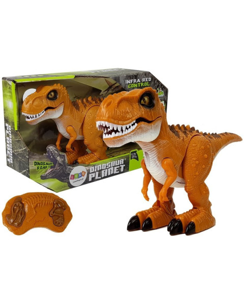 Attālināti vadāms oranžs dinozaurs