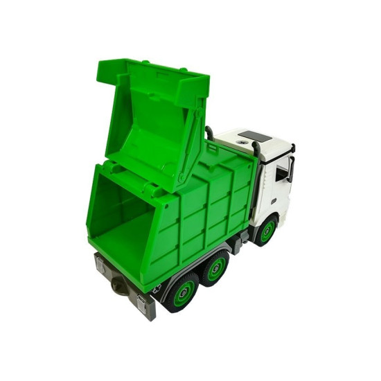 Zaļa atkritumu tvertne ar skrūvgriezi