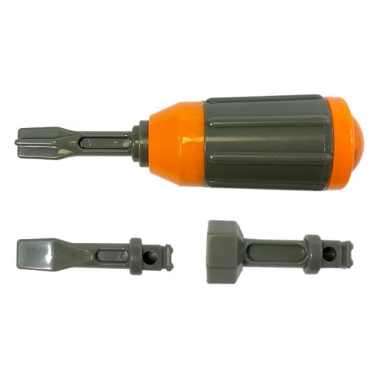 Zaļa atkritumu tvertne ar skrūvgriezi