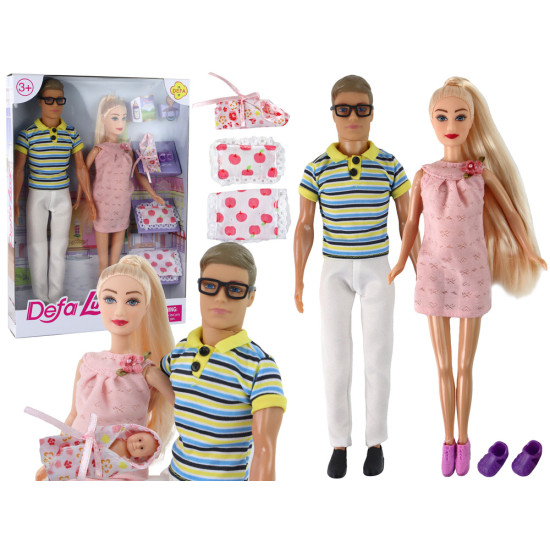 Lellju ģimene ar zīdaini Leļļu un spēļu komplekti