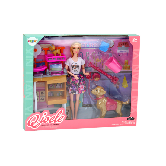 Doll set with animals and veterinary accessories Dolls and game sets