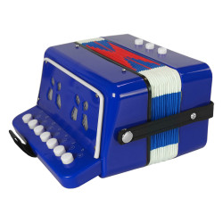 Zils akordeona instruments mazajam mūziķim