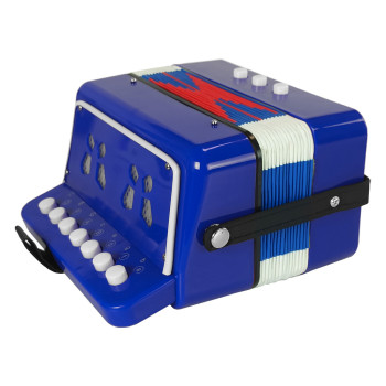 Zils akordeona instruments mazajam mūziķim