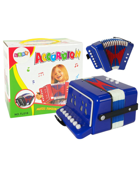 Zils akordeona instruments mazajam mūziķim