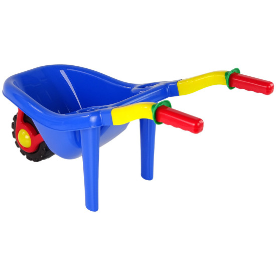 Liels zils dārza ķerra Konstruktoriši