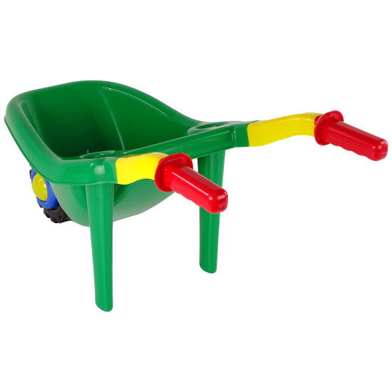 Liels zaļš dārza ķerra Konstruktoriši