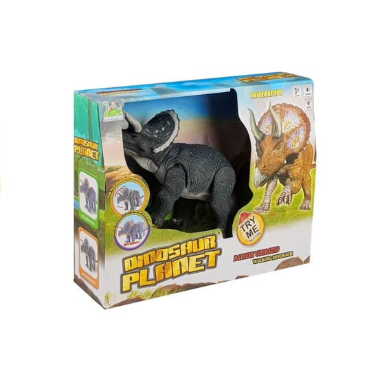 Liels ar baterijām darbināms Triceratops dinozaurs Dinozauri