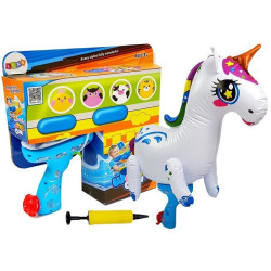 Zils ūdens šautuvas ar piepumpējamu vienradzi.