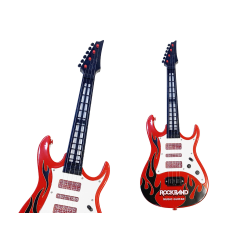 Elektriskā sarkanā ģitāra bērniem ar gaismas un melodijas efektu