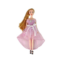 Garā matu lelle Emīlija ar kaķi un ziediem