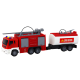 Fire Department With Trailer Fire Truck 1:16 Sounds of Light Rotaļlietu automašīnas