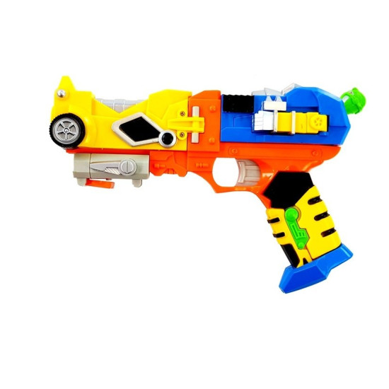 Šautuvas ar šāviņiem un dzeltenu masku Šautenes