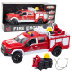 Fire Truck Firefighting Water Lights Sounds White Red 1:12 Rotaļlietu automašīnas