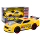 Race Car Lights Sounds Opening Engine Yellow Rotaļlietu automašīnas