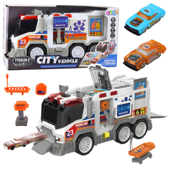 Ambulance City Ambulance Medical Vehicle Drive Lights Sounds Rotaļlietu automašīnas