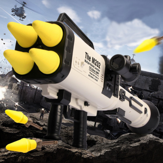 Liels M202 raķešu palaišanas aparāts ar mīkstajām raķetēm Šautenes