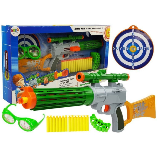 Bise ar putuplasta patronām un mērķi Šautenes