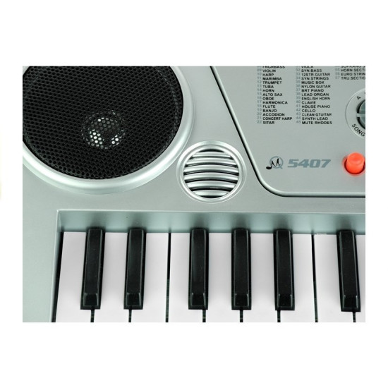 Sudraba tastatūra ar mikrofonu un LCD ekrānu Mūzikas instrumentai