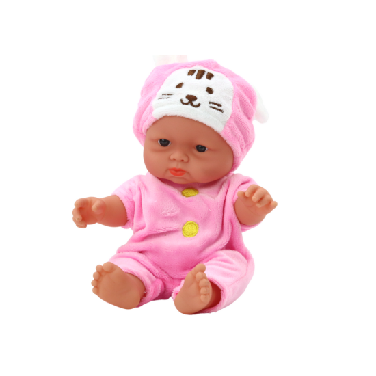 A small baby doll with pink clothes Dolls and game sets