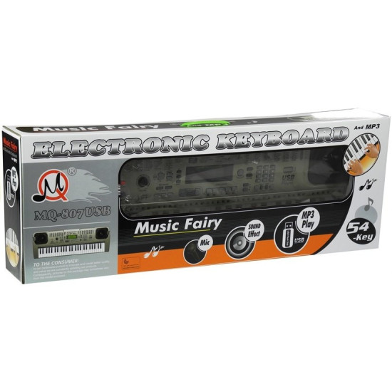 Pelēks muzikālais klavierinstrumenti ar mikrofonu Mūzikas instrumentai