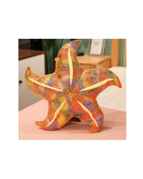 Plīša talismans jūras zvaigzne dzeltens spilvens 45 cm