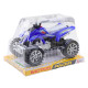 Quad Terrain Drive Treaded Wheels Blue Rotaļlietu automašīnas
