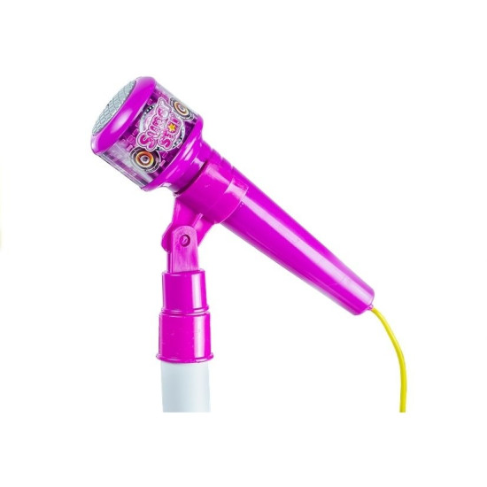 Violets mikrofons ar statīvu Mūzikas instrumentai