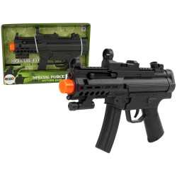 Melnā militārā šautene bērniem ar vibrācijas un skaņas funkciju