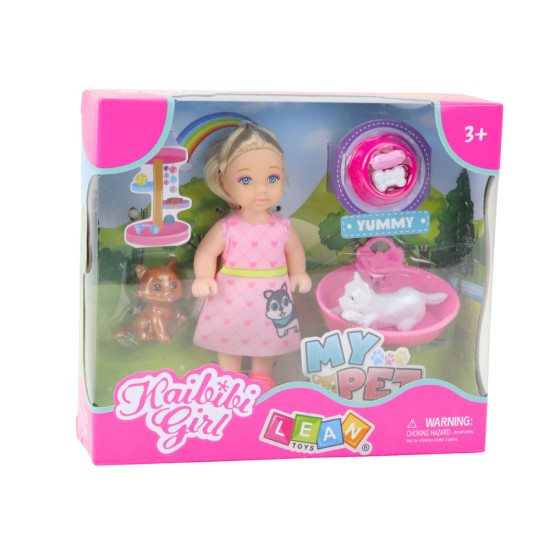 Lelles komplekts ar mājdzīvniekiem Leļļu un spēļu komplekti