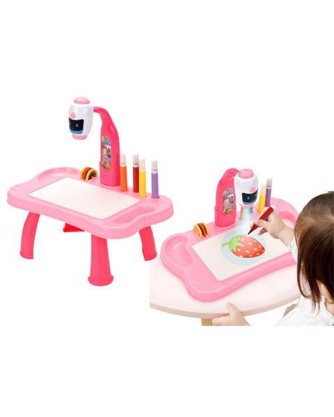 Mini rozā projektors 2in1