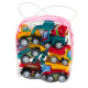 Set of Mini Construction Cars with Motor in a Bag 6 pcs. Rotaļlietu automašīnas