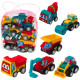 Set of Mini Construction Cars with Motor in a Bag 6 pcs. Rotaļlietu automašīnas