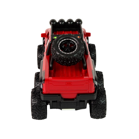 Off-Road Car Friction Drive Big Wheels 1:16 Red Rotaļlietu automašīnas