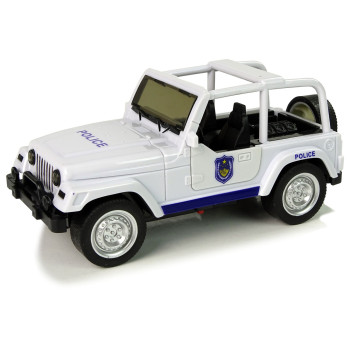 Balta apvidus policijas automašīna