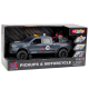Pickup Truck With Engine Lights Sounds Gray 1:12 Rotaļlietu automašīnas