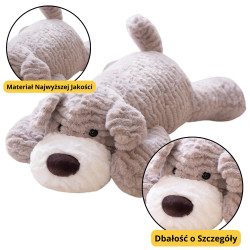 Plīša rotaļlieta talismans suns gaiši pelēks 30cm