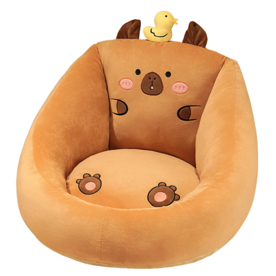 Plush Armchair For Children Capybara With Duck Brown 50x45cm Plīša rotaļlietas