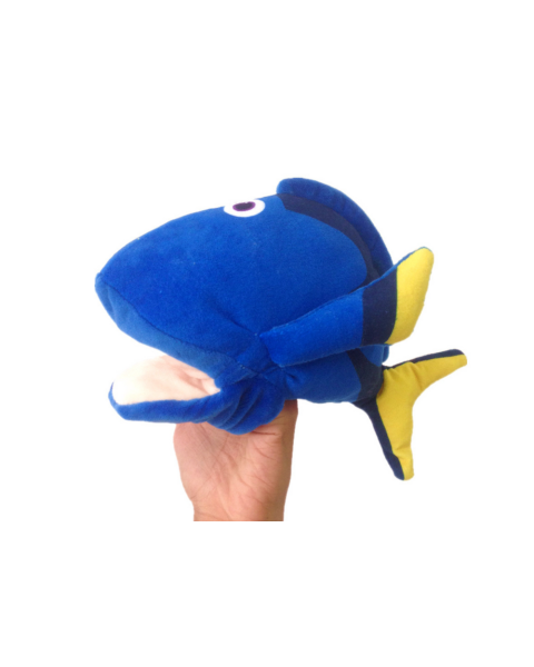 Plīša zilā zivs - talismans lelle 25 cm