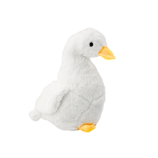 Plush Goose Mascot White Cuddly Plush Duck 40 cm Plīša rotaļlietas