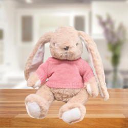 Pliušinis talismans Cuddly Toy Bunny džemperis rozā 22cm