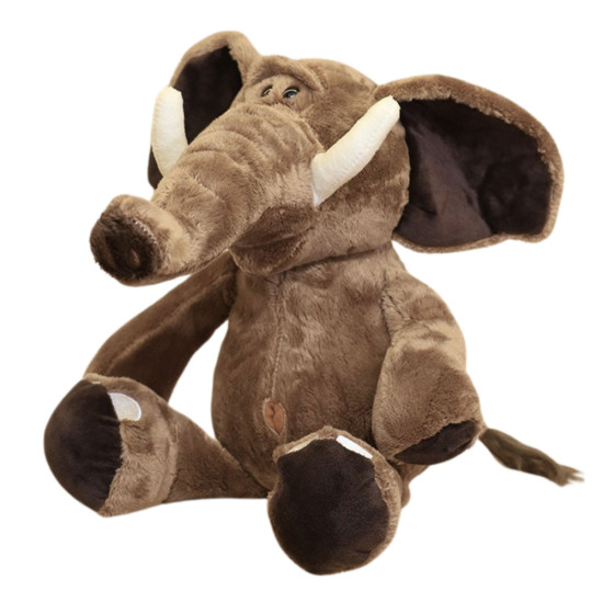 Plush Mascot Cuddly Toy Elephant With Big Ears Brown 22cm Plīša rotaļlietas