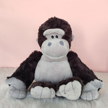 Plīša talismans mīksta rotaļlieta gorilla tumši pelēka 22cm