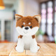 Plush Mascot Cuddly Toy Small Dog Shiba Inu White Brown 20cm Plīša rotaļlietas