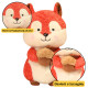 Plush Mascot Cuddly Toy Squirrel with Nut 25cm Plīša rotaļlietas