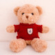 Plush Mascot Cuddly Toy Teddy Bear Beige Red Sweater 40cm Plīša rotaļlietas